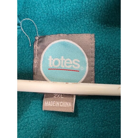 TOTES Rain Resistant Jacket Fleece Lined Zip-Off Hoodie Teal Blue Coat Size 2XL - Picture 3 of 6